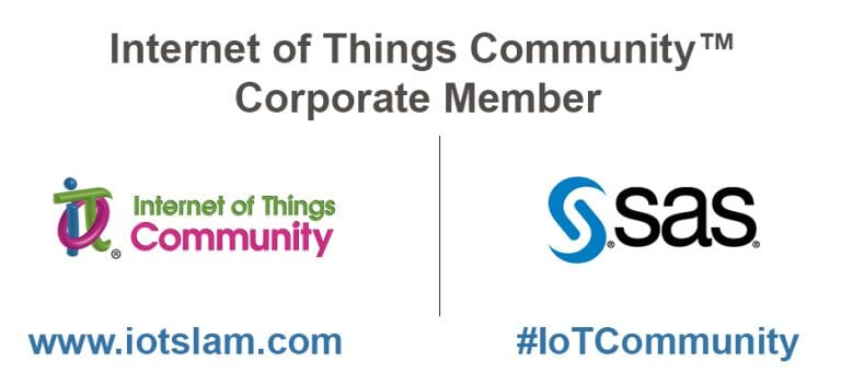 INTERNET OF THINGS COMMUNITY (IOT COMMUNITY) WELCOMES SAS AS FIRST PLATINUM CORPORATE MEMBER