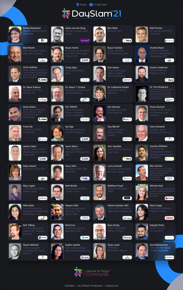 The IoT Community Announces Its Exclusive Agenda for the IoT Day Slam 2021 Virtual Conference in Celebration of World IoT Day April 9th 2021
