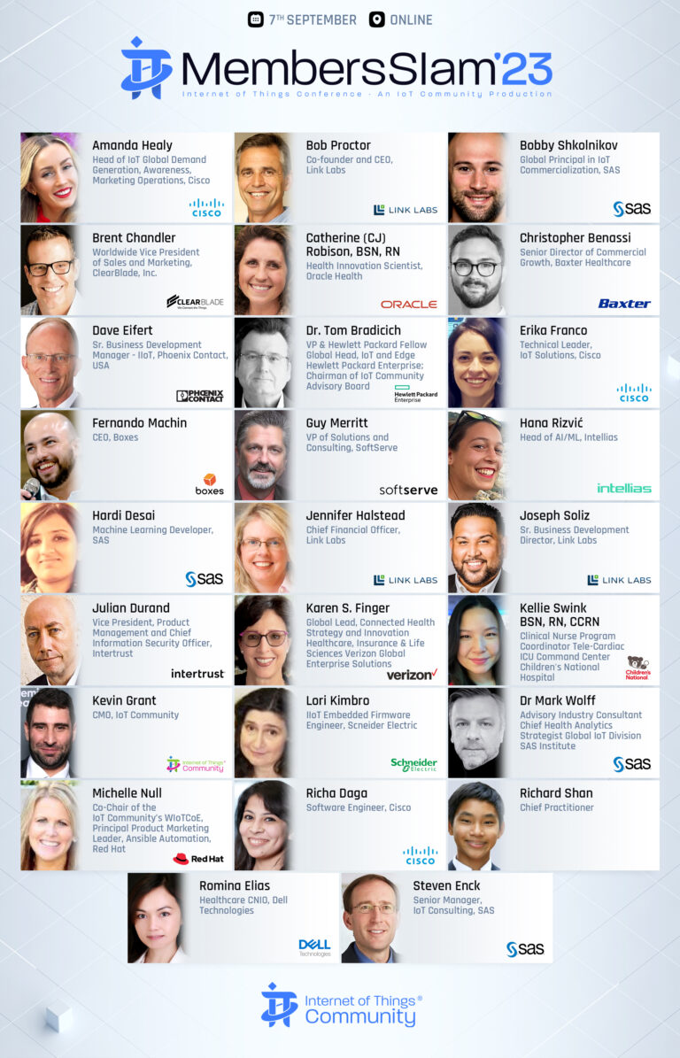 The IoT Community Announces its Members Slam 2023 Exclusive Conference Agenda Commencing September 7th Online