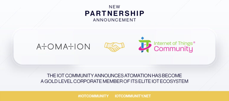 Atomation joins the IoT Community as a Gold-level Corporate Member