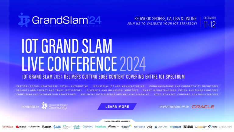 IoT Community to Host IoT Grand Slam Live 2024 and Second Annual IoT Slammys Awards in Silicon Valley