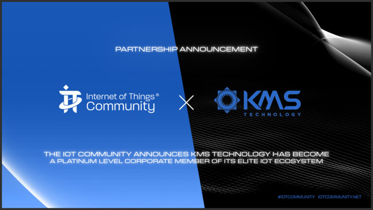 KMS Technology joins the IoT Community as a Platinum-level Corporate Member