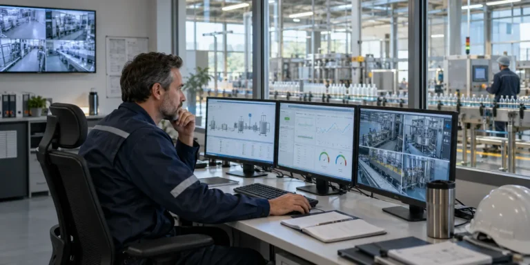 Production monitoring in an industrial control room